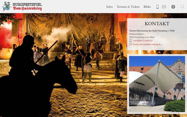 Snímek obrazovky burgfestspiele-neunburg.de