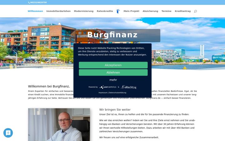 Screenshot di burgfinanz.de