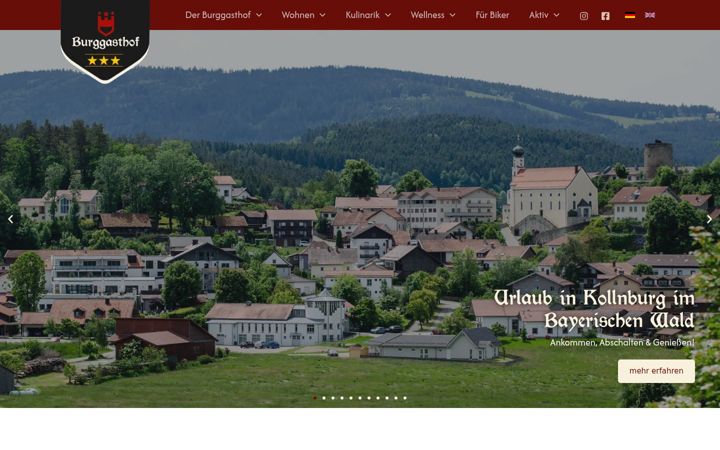 Snimka zaslona za burggasthof-hauptmann.de