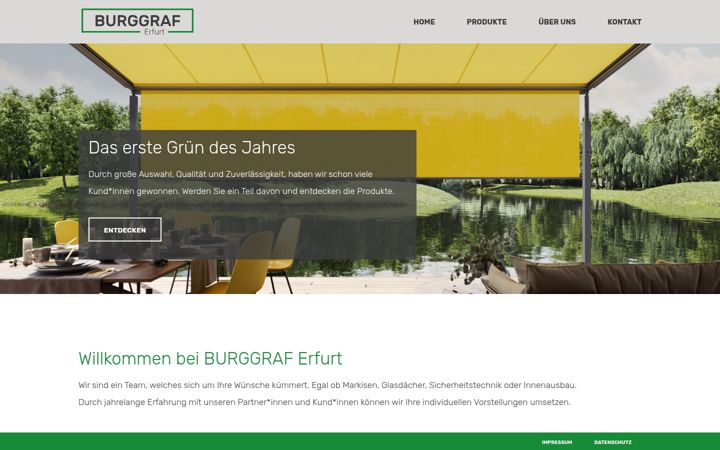 Snimka zaslona za burggraf-erfurt.de