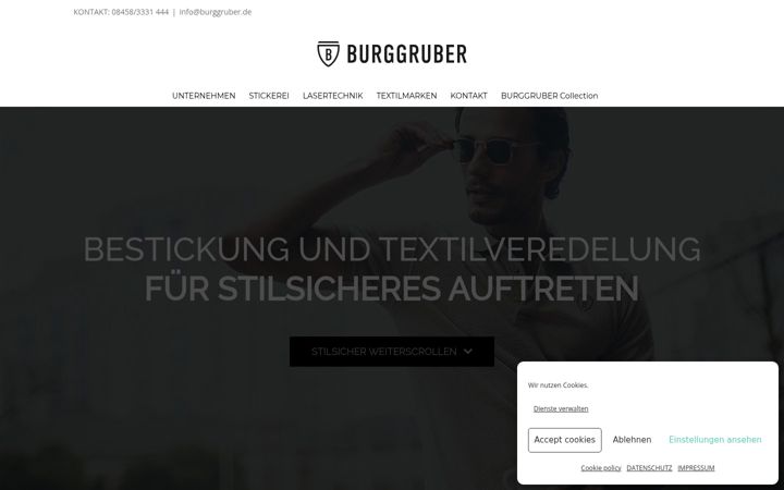 Screenshot of burggruber.de