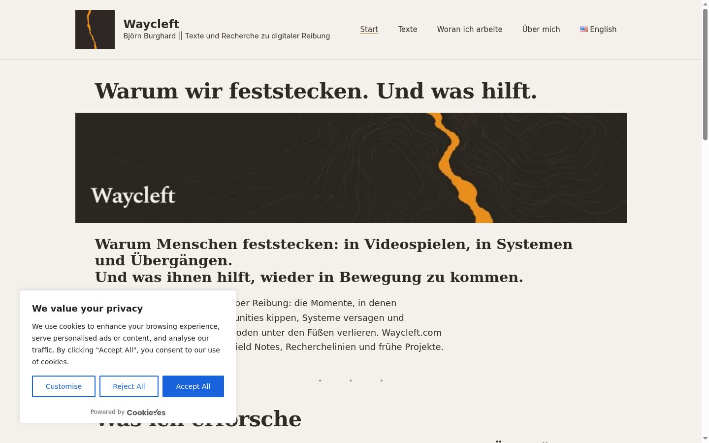 Screenshot tal-banner tal-kunsens muri qabel kwalunkwe interazzjoni
