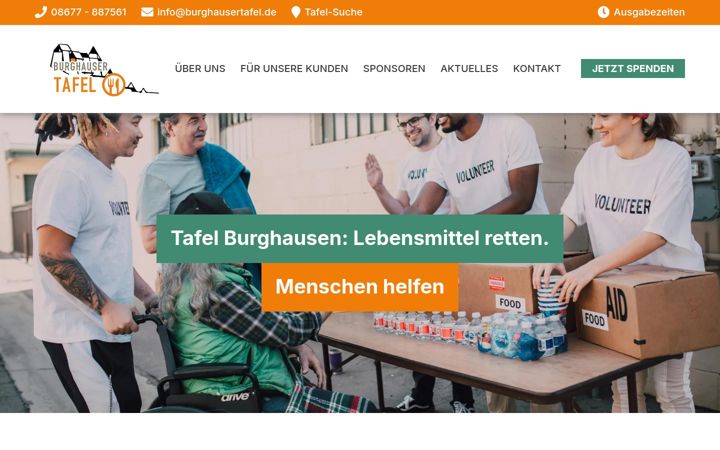 Screenshot of burghausertafel.de