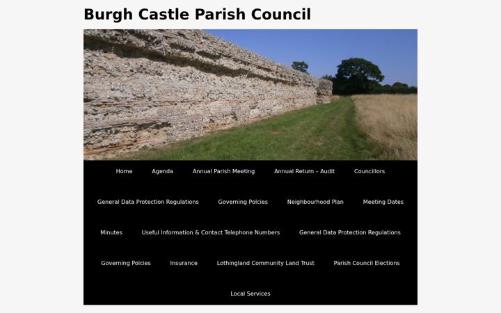 Screenshot of burghcastle-pc.gov.uk