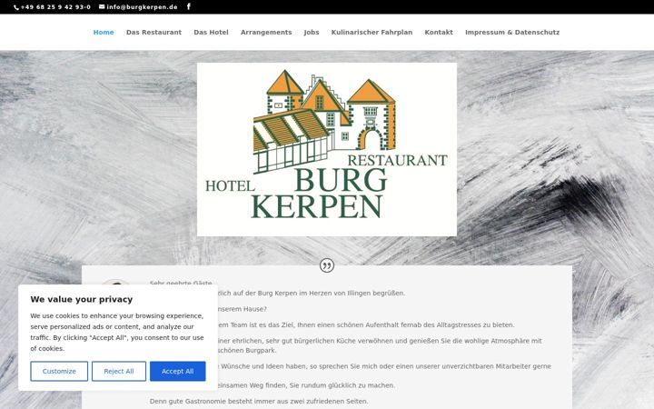 Zrzut ekranu burgkerpen.de