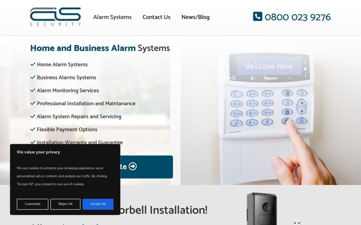 Screenshot of burglar-alarm-system.com
