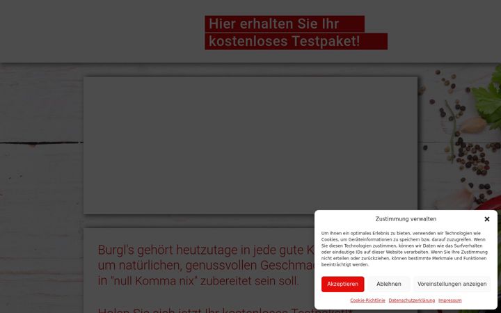 Screenshot of burgls-testpaket.at