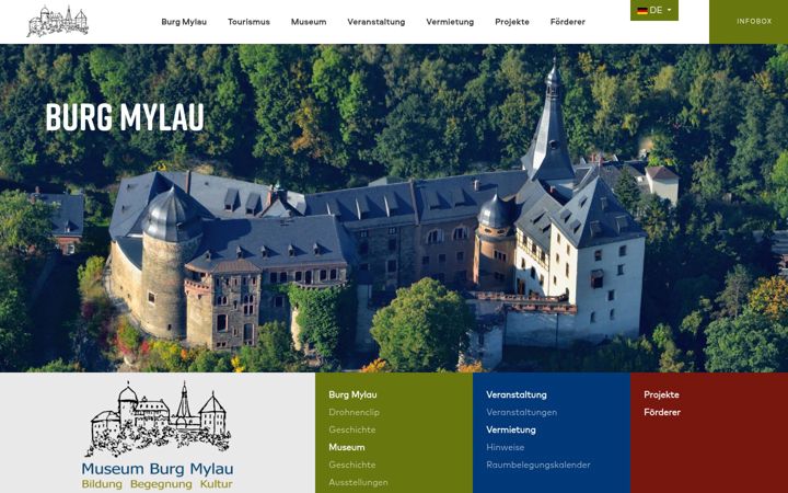 Screenshot of burgmylau.de