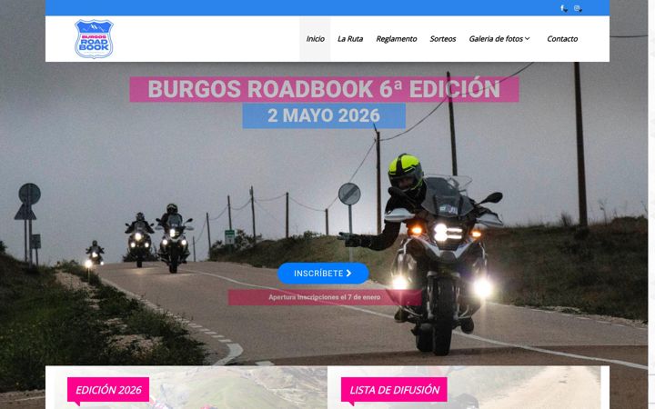 Screenshot of burgosroadbook.com