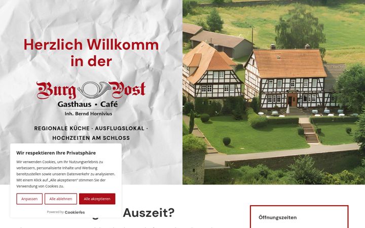 Screenshot of burgpost-eisenbach.de