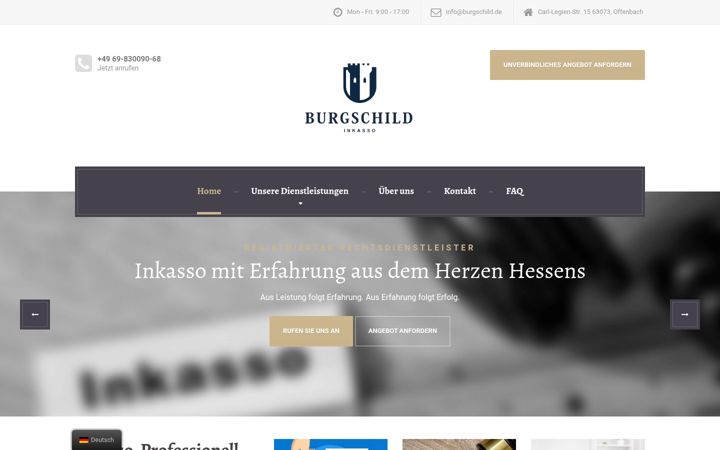 Screenshot of burgschild.com