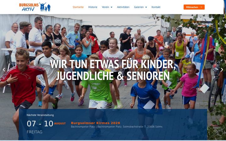 Screenshot of burgsolmsaktiv.de