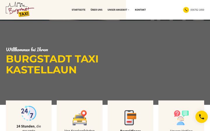 Screenshot of burgstadt-taxi.de