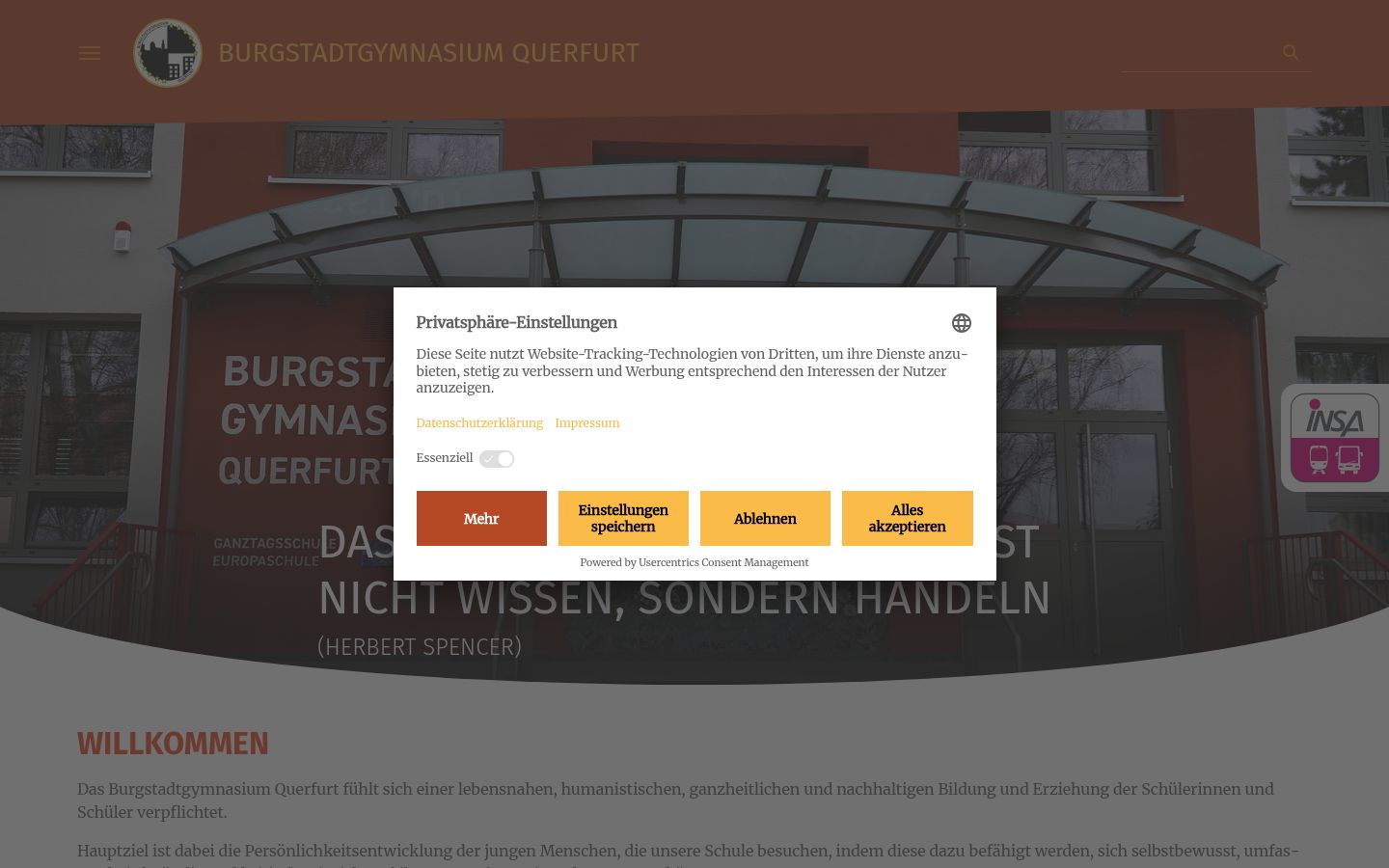 Screenshot tal-banner tal-kunsens muri qabel kwalunkwe interazzjoni