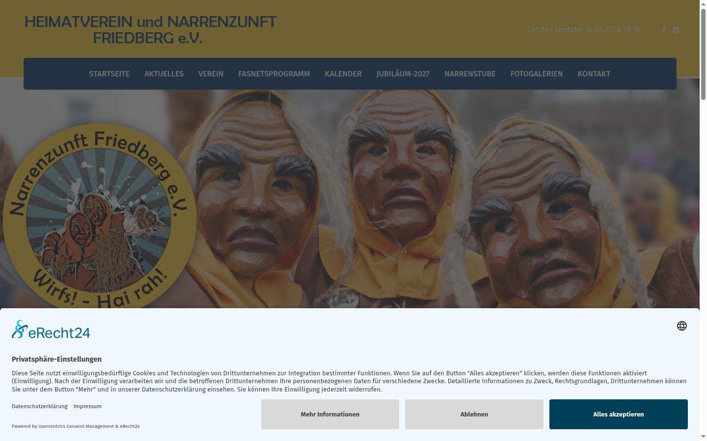 Snímka obrazovky banera súhlasu zobrazeného pred akoukoľvek interakciou