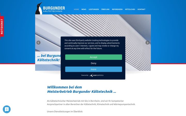 Screenshot of burgunder-kaeltetechnik.de