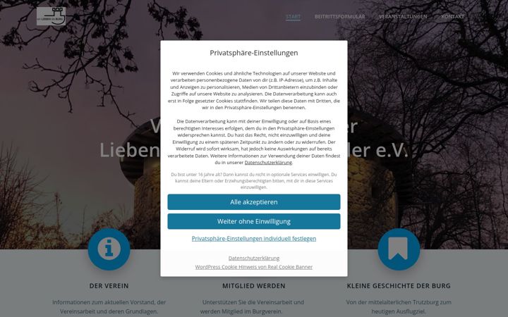 Screenshot of burgverein-liebenburg.de