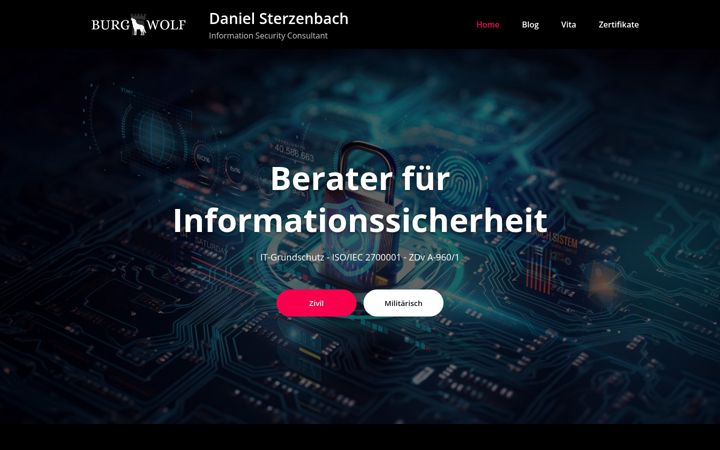 Screenshot of burgwolf.de