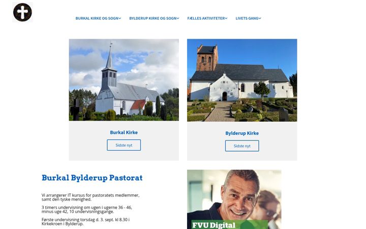 Screenshot of burkalkirke.dk