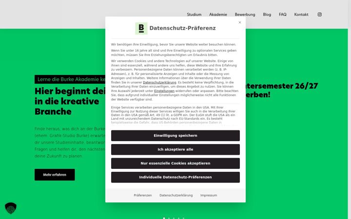 Screenshot of burke-akademie.de
