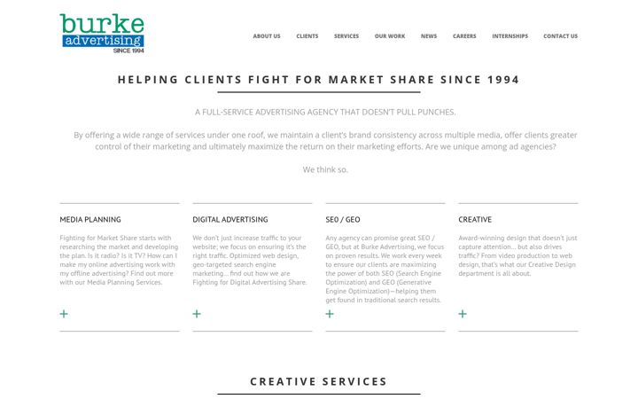 Screenshot of burkeadvertising.com