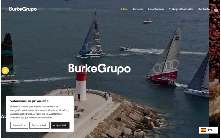 Snímek obrazovky burkegrupo.net