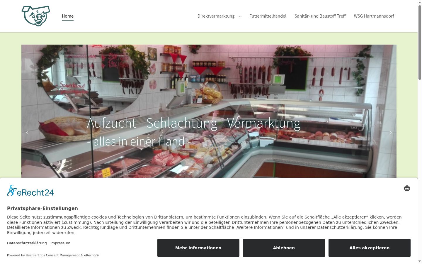 Screenshot van de toestemmingsbanner zoals getoond vóór enige interactie
