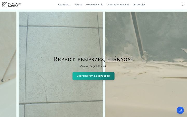 Screenshot of burkolatklinika.hu