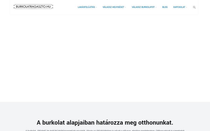 Екранна снимка на burkolatragaszto.hu