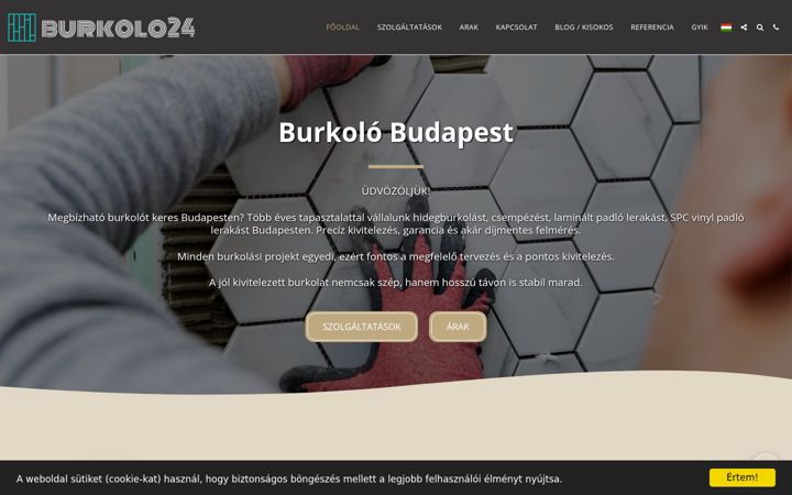 Screenshot of burkolo24.eu