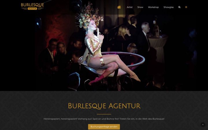 Screenshot of burlesqueagentur.com