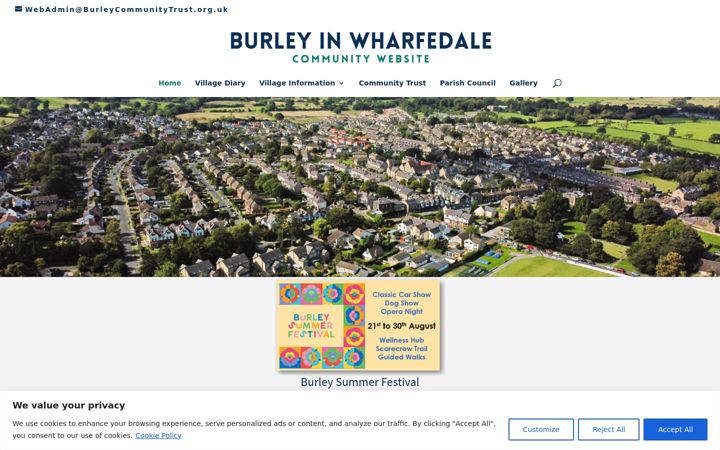 Screenshot of burleyinwharfedale.org.uk