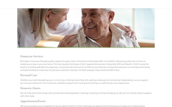 Screenshot of burlingtoncare.com