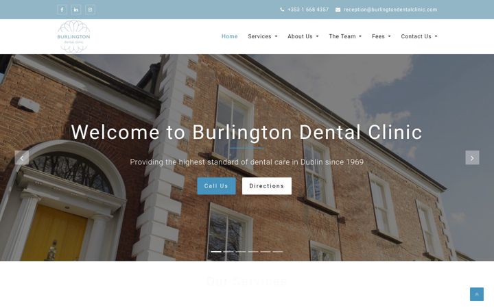 Zrzut ekranu burlingtondentalclinic.ie