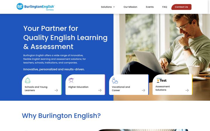 Screenshot of burlingtonenglish.de