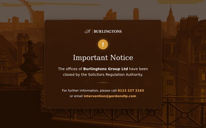 Screenshot of burlingtons.group
