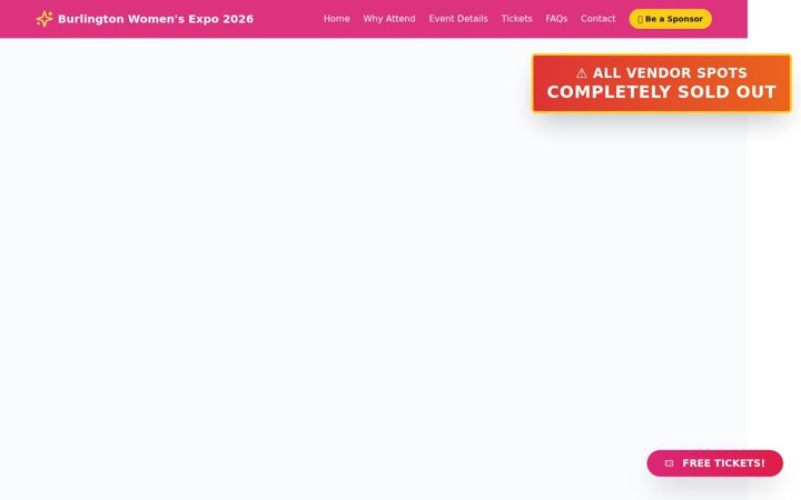 Screenshot of burlingtonwomenexpo.info