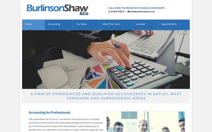 Screenshot of burlinsonshaw.co.uk