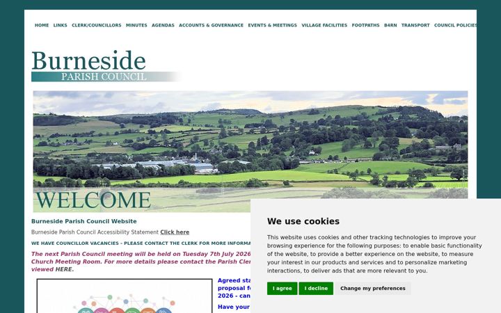 Screenshot of burneside-pc.gov.uk