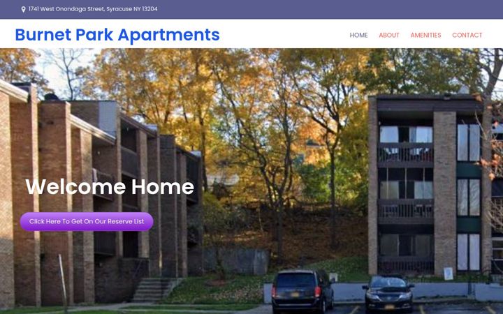 Screenshot of burnetparkapartments.com