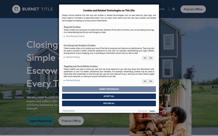 Screenshot of burnettitlein.com