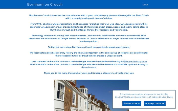 Screenshot of burnham.org.uk
