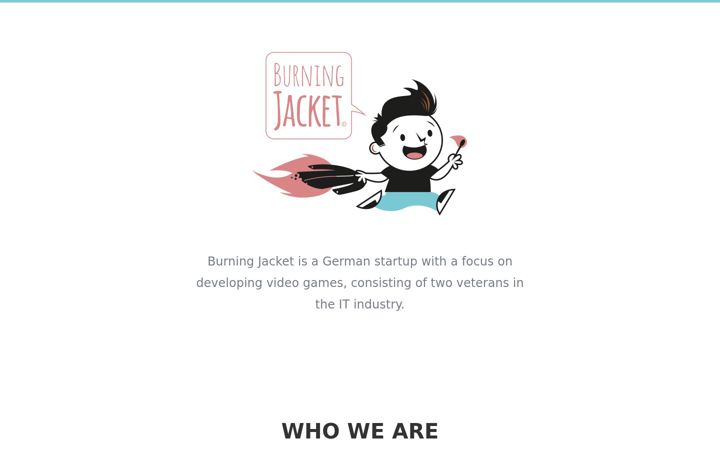 Screenshot of burningjacket.com