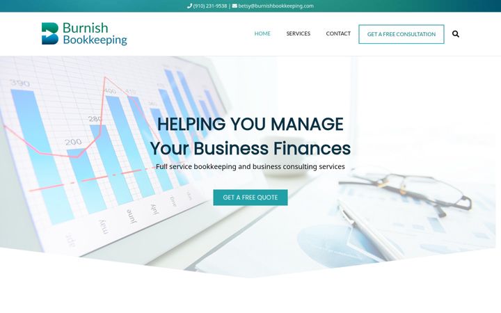 Screenshot of burnishbookkeeping.com