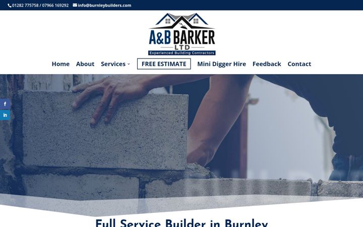 Screenshot of burnleybuilders.com