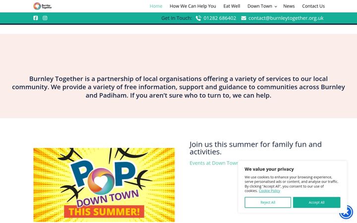 Screenshot of burnleytogether.org.uk