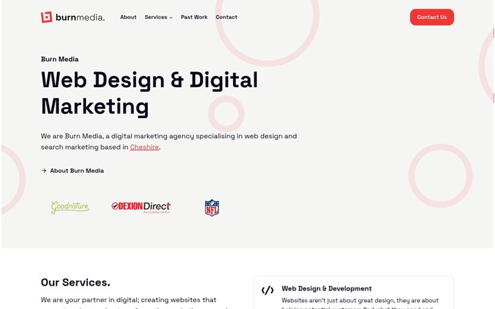 Screenshot of burnmedia.co.uk