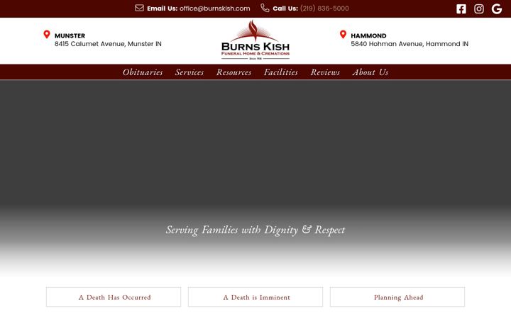 Screenshot of burnskish.com