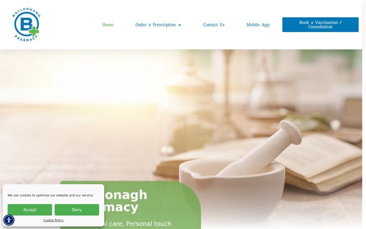 Screenshot of burnspharmacy.ie