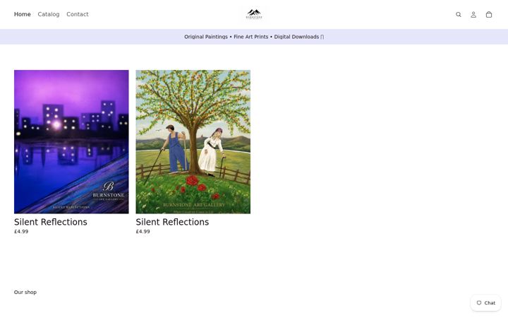 Screenshot of burnstoneartgallery.com
